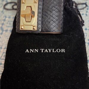 Ann Taylor Tan and Gold Clutch